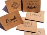 Thank You Card for Birthday Wishes D 36pcs Thank You Notes Cards with Envelope and Stickers Set Kraft Paper Greeting Cards