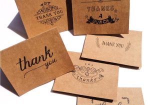 Thank You Card for Birthday Wishes D 36pcs Thank You Notes Cards with Envelope and Stickers Set Kraft Paper Greeting Cards