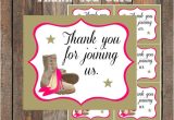 Thank You Card for Farewell Party Girly Military Farewell Party Thank You Card Goody Bag Tag