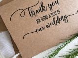 Thank You Card for Gift Card Wedding Party Thank You Card Wedding Party Gifts Wedding