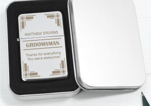 Thank You Card for Groomsmen Free Engraved Wedding Gift Groomsman Personalised In Metal