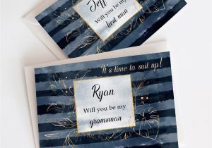 Thank You Card for Groomsmen Personalized Best Man Proposal Gift Card Personalised