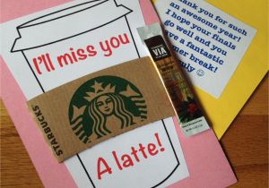 Thank You Card for Teacher From Student I Ll Miss You A Latte End Of the Year Cards for My