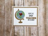 Thank You Card for Teacher From Student Teacher Appreciation Teacher Thank You Card Thank You Card