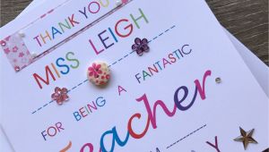 Thank You Card for Teacher From Student Thank You Personalised Teacher Card Special Teacher Card