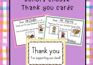 Thank You Card for Your Donation Donors Choose Thank You Cards Thank You Cards Book Bins