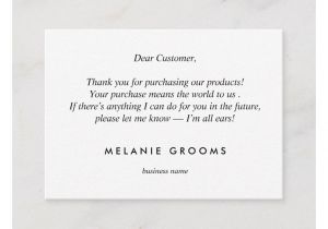 Thank You Card for Your Support Gold Leaf Logo Black Thank You for Your Purchase Enclosure