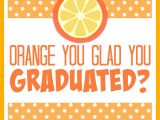 Thank You Card Graduation Party orange You Glad Graduation Gift Basket with Images