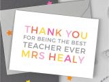 Thank You Card Hong Kong Personalised Thank You Teaching assistant Card