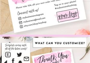 Thank You Card Ideas for Business Instant Download Editable and Printable Thank You Card for