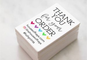 Thank You Card Ideas for Business Makers Thank You for Your order with Custom social Media