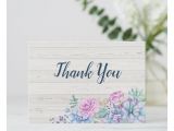 Thank You Card Ideas Wedding Splendid Succulents Watercolor Thank You Card Zazzle Com
