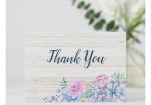 Thank You Card Ideas Wedding Splendid Succulents Watercolor Thank You Card Zazzle Com