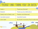 Thank You Card In Spanish How to Say Please and Thank You In Dutch