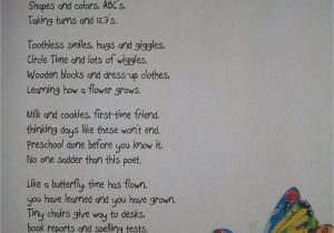 Thank You Card Last Day Of Work Preschool Poem for End Of Year I Don T Think I Could Read