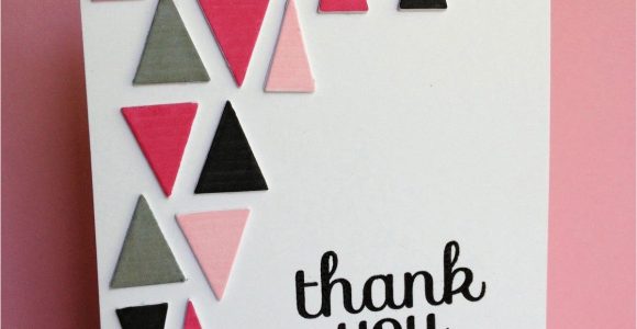 Thank You Card Making Ideas Triangle Filled Thanks Tarjetas De Cumpleaa Os Hechas A