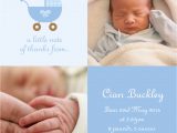 Thank You Card New Baby Pram Time Boy Sleepymoon Cards