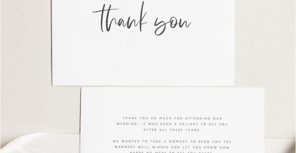 Thank You Card Notes for Wedding Printable Thank You Card Wedding Thank You Cards Instant