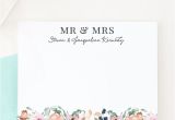 Thank You Card Notes for Wedding Wedding Thank You Stationery Mr Mrs Couples Stationery