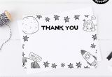 Thank You Card On Birthday Outer Space Children S Thank You Card with Images Cheap