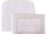 Thank You Card Paper Weight Jam Papera Thank You Card Set 4 7 8 X 3 3 8 20 Lb Bright White Pearl Border Set Of 104 Cards and 100 Envelopes Item 916783