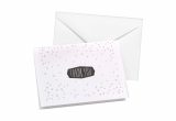 Thank You Card Paper Weight Polka Dot Wedding Collection Thank You Cards Silver