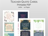 Thank You Card Quotes for Teachers Teacher Appreciation Quote Tag Set Appreciation Printable