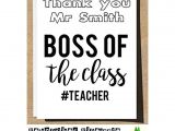 Thank You Card to Boss Personalised Teacher Thank You Card Boss Of the Class