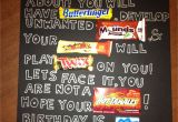 Thank You Card Using Candy Bars Candy Bar Over the Hill Poster 60th Birthday Poster Candy