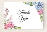Thank You Card Wedding Template Wedding Thank You Card Printable Floral Thank You Card
