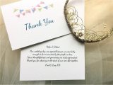 Thank You Card Wedding Text Summer Bunting Thank You Cards Wedding Stationery