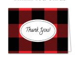 Thank You Card with Photo Buffalo Plaid Thank You Cards Free Download Easy to