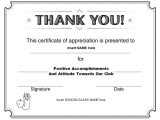 Thank You Certificate Templates for Word 30 Free Certificate Of Appreciation Templates and Letters