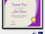 Thank You Certificate Templates for Word Thank You Certificates Psd Word Designs Design