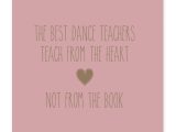 Thank You Dance Teacher Card Best Dance Teacher Blank Card