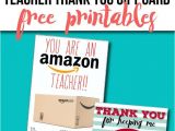 Thank You Email after Gift Card Free Teacher Gift Card Printable Thank You Card Idea Need