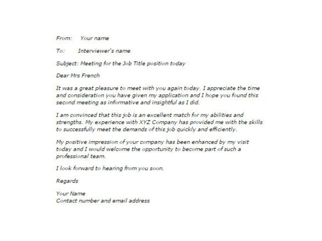 Thank You Email after Job Interview Template Thank You Email after ...