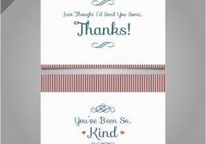Thank You Flyer Template Free Thank You Card Template Vector Vector Free Download