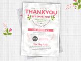 Thank You Flyer Template Free Thank You Flyer Card Template Design for Shop Psd by