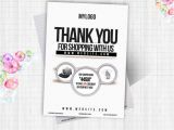 Thank You Flyer Template Free Thank You Flyer Card Template Design for Shop Psd