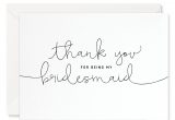 Thank You for Being My Bridesmaid Card Thank You for Being My Bridesmaid Card Wedding Supplies