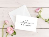 Thank You for Being My Bridesmaid Card to My Stepmom On My Wedding Day Stepmom Wedding Card Stepmom Card Gift for Stepmom Second Mom Step Mom Step Parent Wedding Day Cards