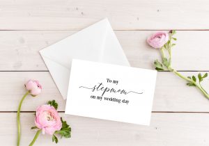 Thank You for Being My Bridesmaid Card to My Stepmom On My Wedding Day Stepmom Wedding Card Stepmom Card Gift for Stepmom Second Mom Step Mom Step Parent Wedding Day Cards
