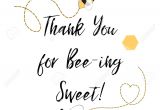 Thank You for Birthday Card Text Thank You for Being Sweet with Bee Honey Cute Card