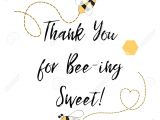 Thank You for Birthday Card Text Thank You for Being Sweet with Bee Honey Cute Card