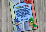 Thank You for Coming Card Disney Junior Pj Mask Inspired Birthday Thank You Card