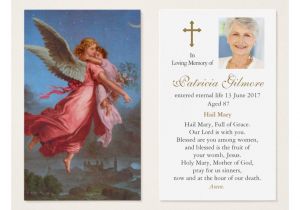 Thank You for Mass Card Funeral Prayer Card Lord Send Your Angels Zazzle Com