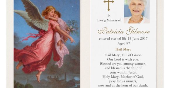 Thank You for Mass Card Funeral Prayer Card Lord Send Your Angels Zazzle Com