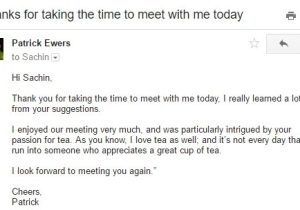 Thank You for Meeting with Me Email Template How to Write A Great Follow Up Email after A Meeting