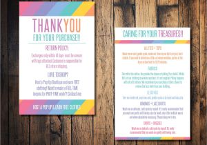 Thank You for Shopping with Us Card Independent Retailer Cards Washing Instruction Card 4×6
